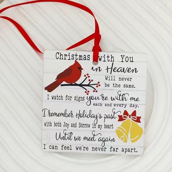 Was $24 🎉 “Christmas with You in Heaven” Acrylic Ornament BRAND NEW - Picture 5 of 5